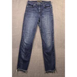 Joe’s Jeans High Rise Skinny Ankle Medium Wash Size 28 Fray Hem